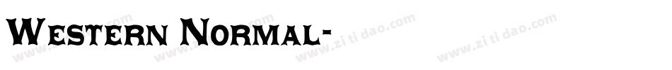 Western Normal字体转换